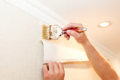 Pose de papier peint au Plessis-Hébert — revêtements muraux et toiles de verre